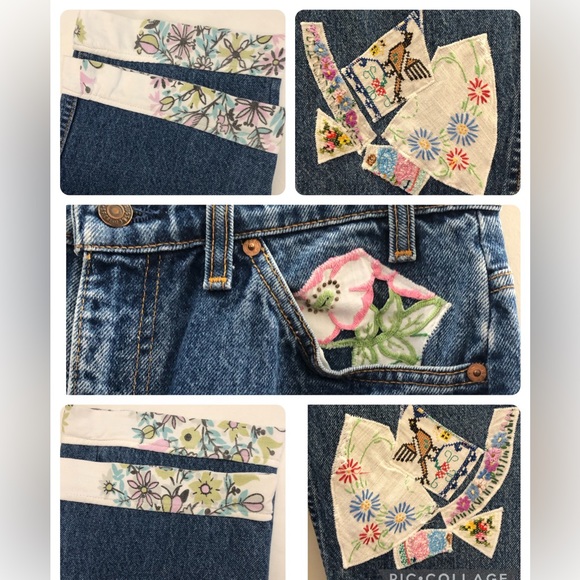 VTG Levis Orange Tab 505 Sz 30 ReDone Ankle Jeans - Picture 13 of 14